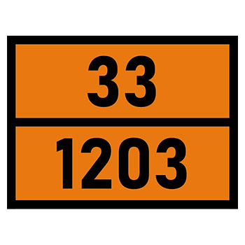 Табличка «Опасный груз 33-1203», Бензин